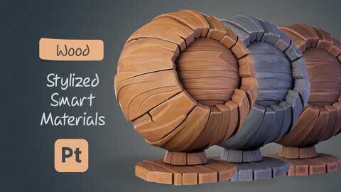 Stylized Smart and Base Materials | Wood