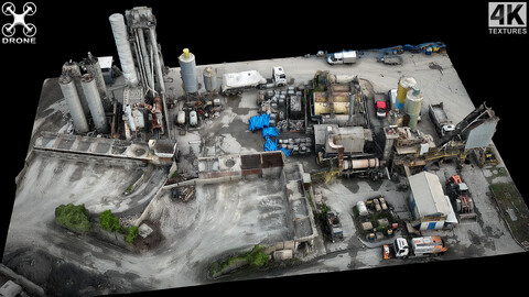 factory plant industrial terrain dronescan