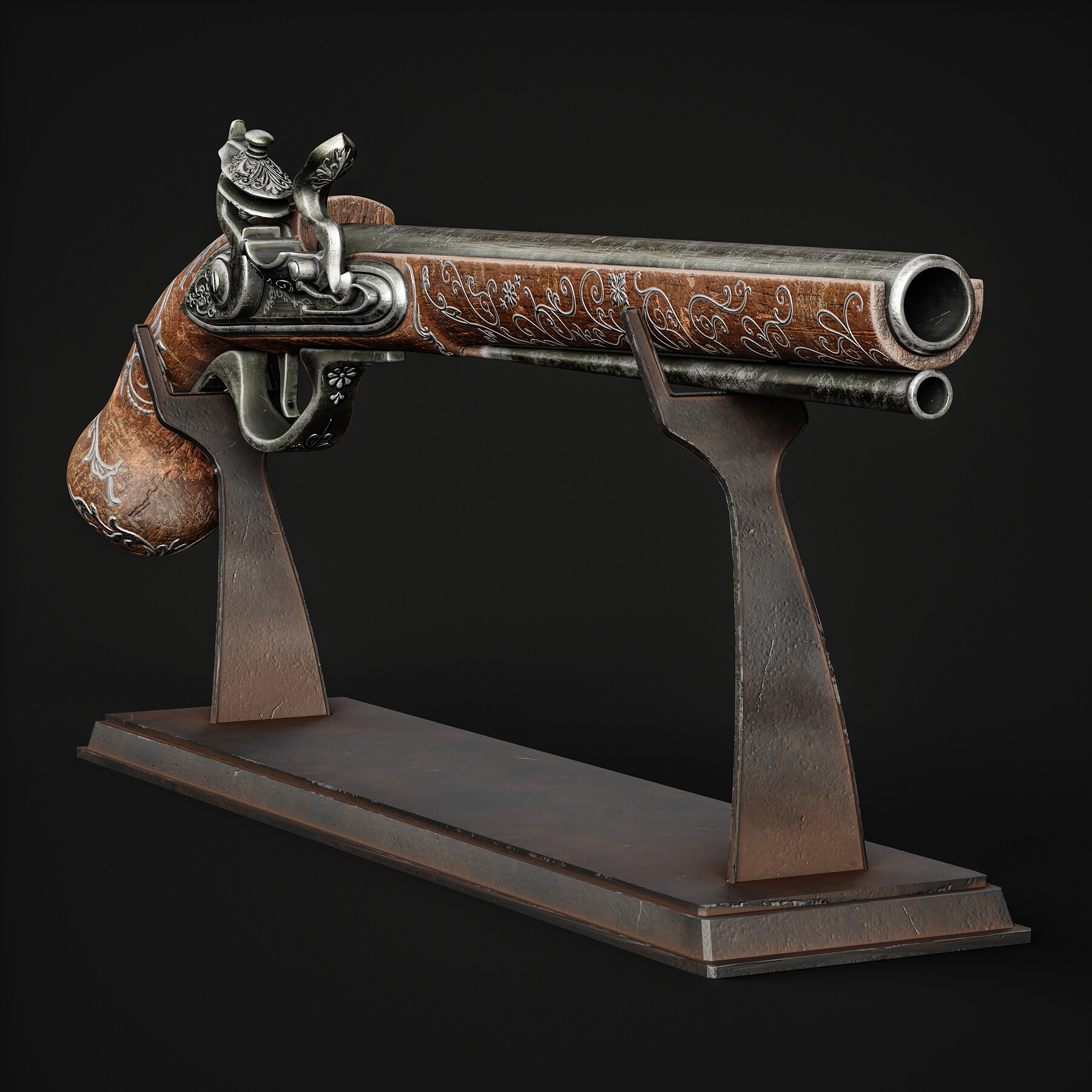 ArtStation - Flintlock Pistol | Game Assets