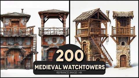 Medieval Watchtowers 4K Reference/Concept Images