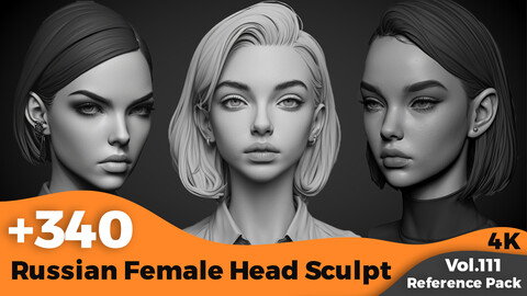 +340 Russian Female Head Sculpt References(4k)