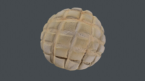 food_0005_Bread_ Melon bread(Photogrammetry,3Dscan,photoscan)