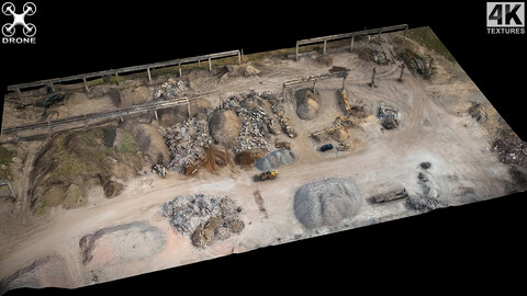 debris piles constructions terrain dronescan