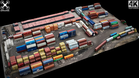 cargo containers terrain dronescan