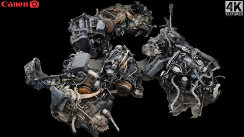 destroyed cars engines photogrammetry part3