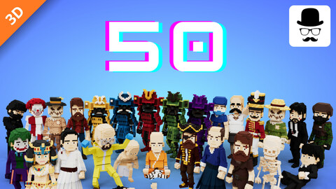 Voxel Characters Pack - Low Poly 3D Art