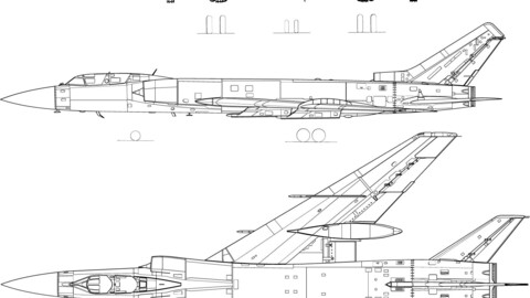 Tupoljev Tu-128-svg vector file