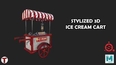 Stylized Ice Cream Cart