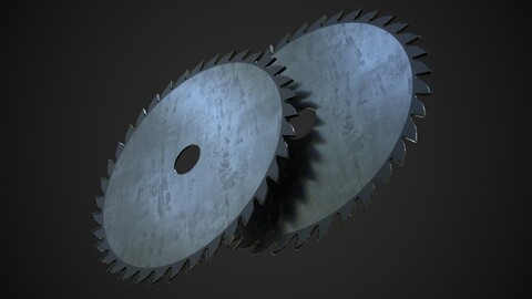 Saw Blade Low-poly 3D model