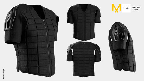 Streetwear Tactical Vest #023 - Clo 3D / Marvelous Designer + FBX / DIGITAL FASHION / HYPEBEAST / FUTURE FASHION