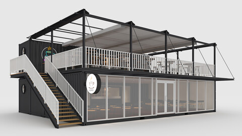 3D Model Container Cafe 15