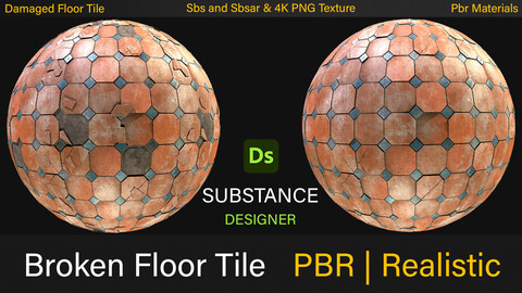 Broken Floor Tile | Sbs and Sbsar & Texture |