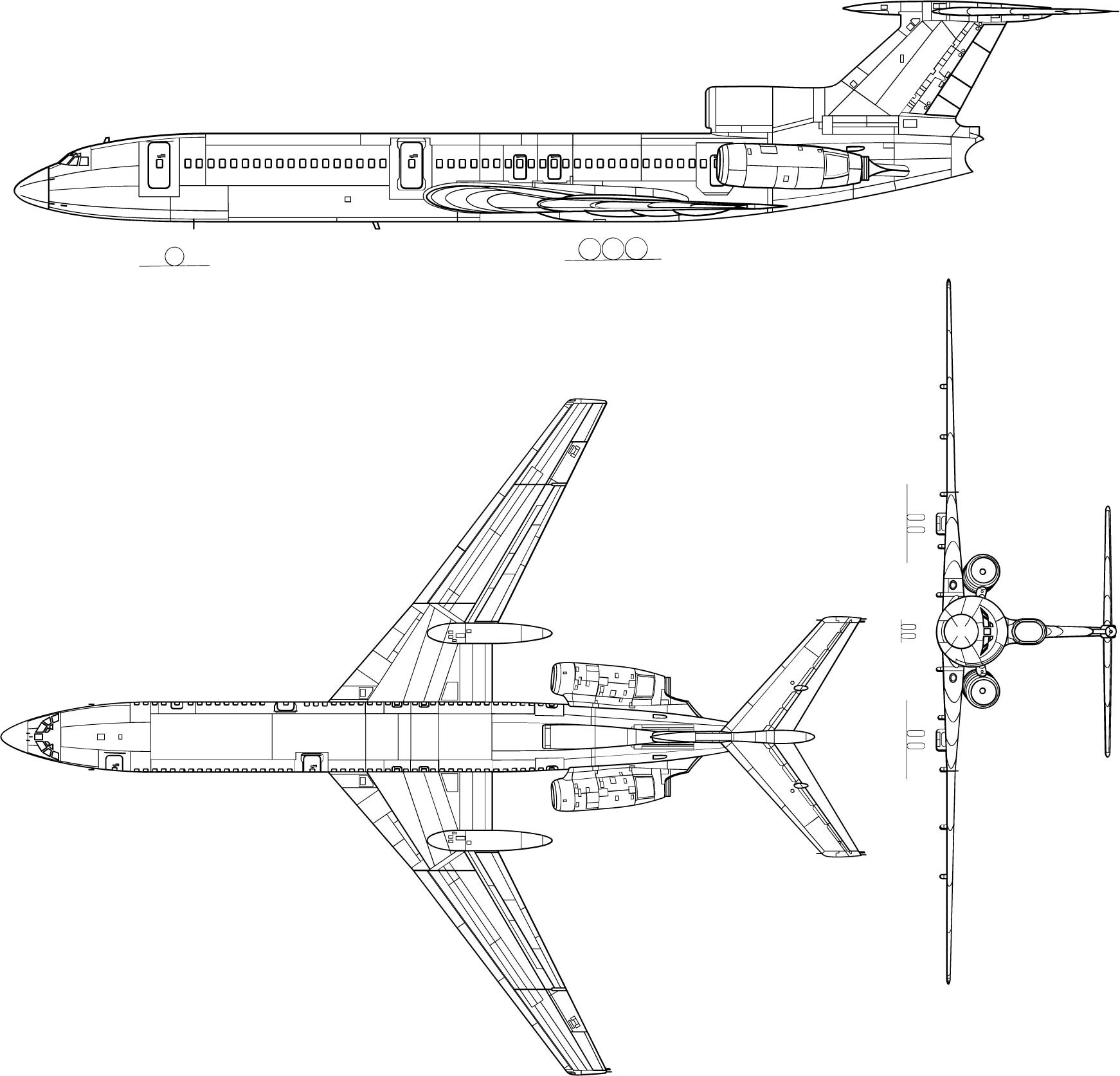 ArtStation - Tupolev Tu-154-svg vector file | Artworks