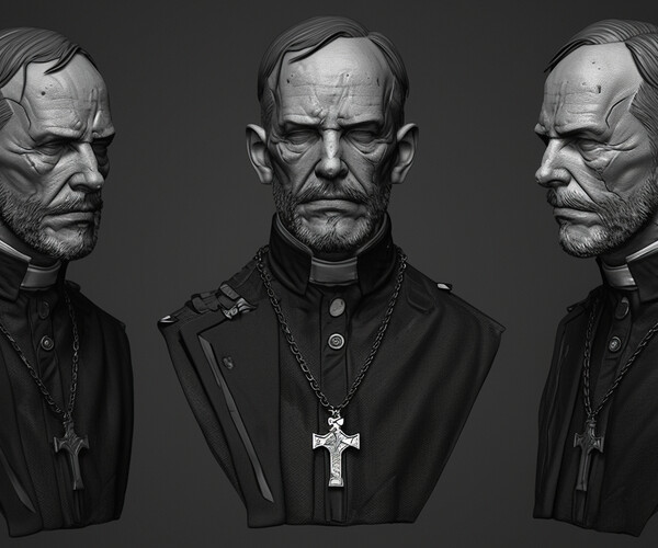 ArtStation - +450 Priest Head Sculpt References(4k) | Artworks