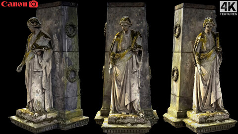 graveyard figure woman monument photogrammetry