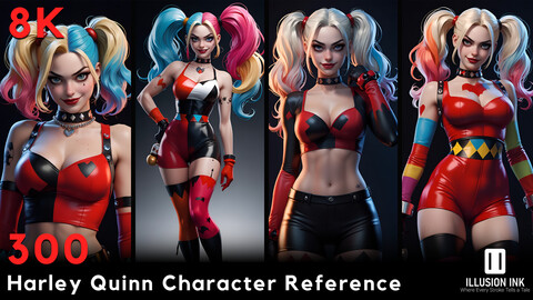 300 Harley Quinn Character Reference | 8K