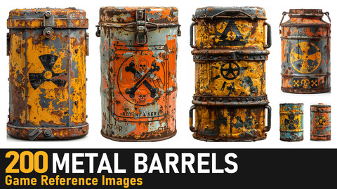 Metal Barrels|4K Reference Images