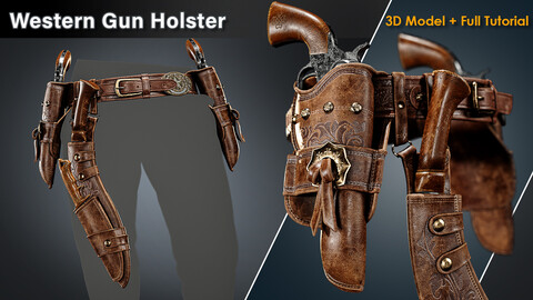 Western Gun Holster / Full Tutorial + 3D Model