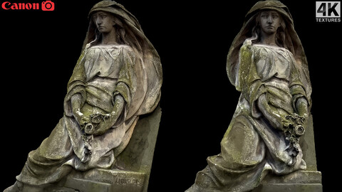 monument woman sculpture front part photogrammetry