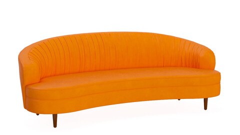 Camila Velvet Sofa 3D Model