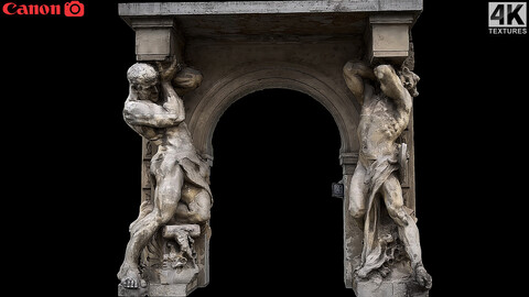 sculpture figures entrance photogrammetry