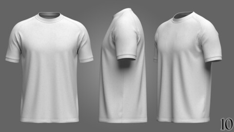 Men's Reglan Half Slv T-Shirt 3d Model