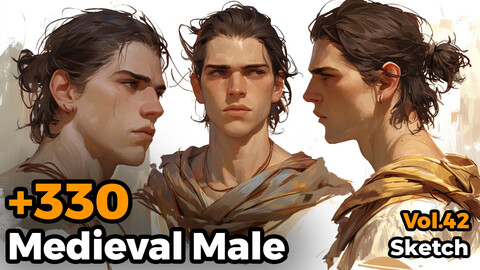 +330 Medieval Male Male Sketch Reference(4k)