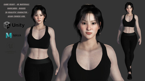 AAA 3D REALISTIC FEMALE CHARACTER - YOUNG ASIAN CHINESE GIRL