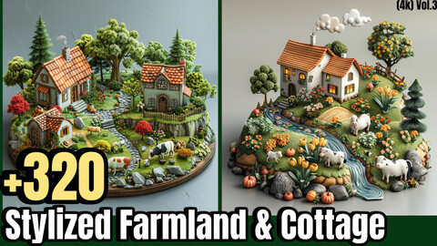 +320 Stylized Farmland & Cottage Concept (4k)