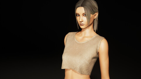 GAME-READY 3D Character - Girl Worker