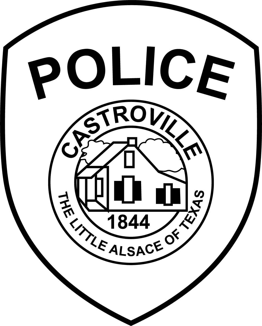 ArtStation - castroville police TEXAS PATCH VECTOR FILE Black white ...