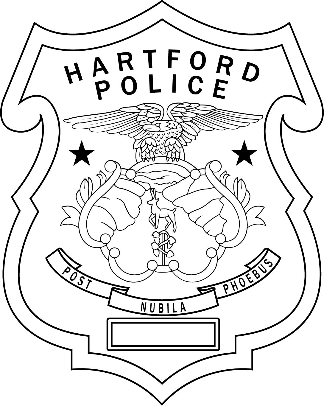 ArtStation - Hartford Police Patch Vector File badge, black white, svg ...