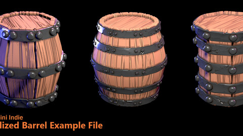 Houdini Indie: Stylized Barrel Example File