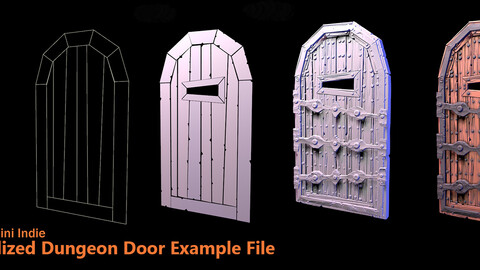 Houdini Indie: Stylized Dungeon Door Example File