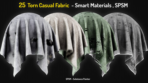 25 Torn Casual Fabric Smart Materials - Vol 9 + 2 Free Samples