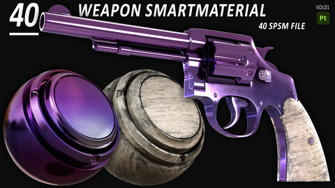 40 Weapon Smart Material For substance painter- VOL01