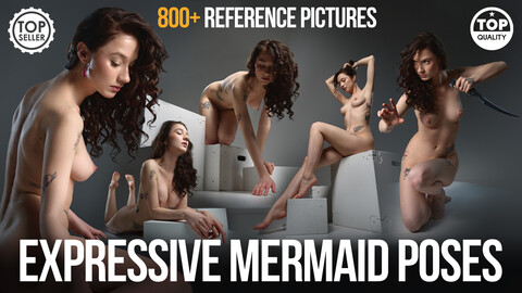 800+ Expressive Mermaid Poses