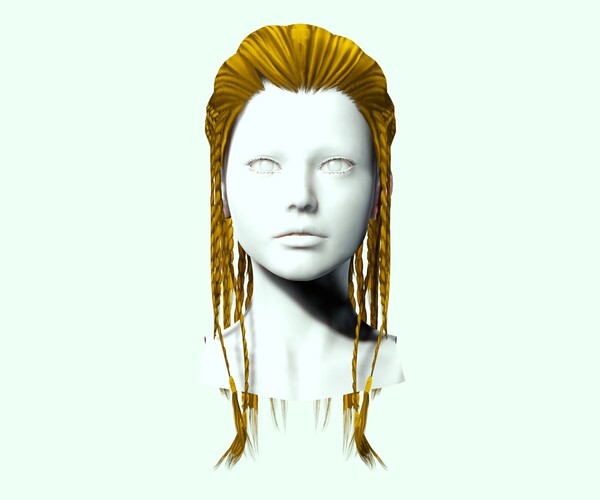 ArtStation - Female Dreadlocks Hair Low-poly | Game Assets