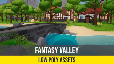 Low Poly Fantasy Valley - Asset for Unity 3D, Map and Models