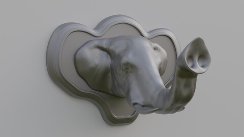 Elephant Head Wall Plaque