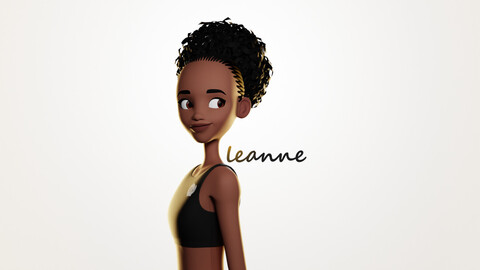 Leanne stylised girl teen character