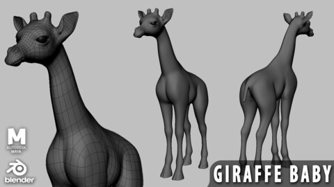 Baby Giraffe - Topology + UV Map