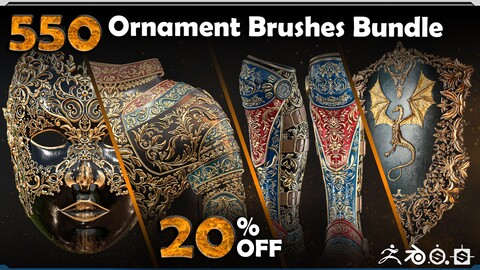 550 Ornament Brushes Bundle (20% OFF)