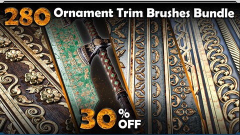 280 Ornament Trim Brushes Bundle (30% OFF)