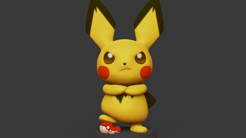 Pichu Pokemon 3D print STL file