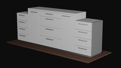 Cabinet chest of drawers for things or tools