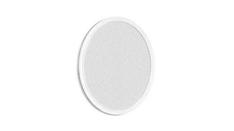 White Oval Embroidered Patch - lying embroidery ellipse badge