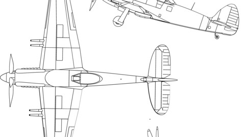 Supermarine Spiteful-svg vector file