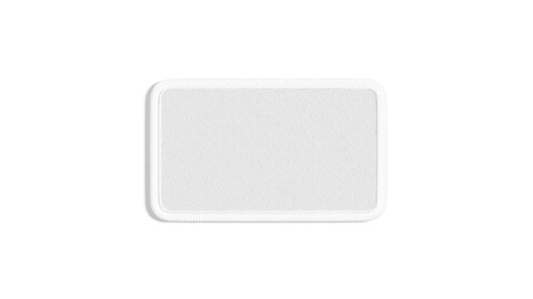 White Rectangular Embroidered Patch - lying embroidery rectangle badge