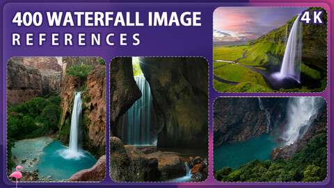 400 Waterfall Image Reference Pack – Vol 1